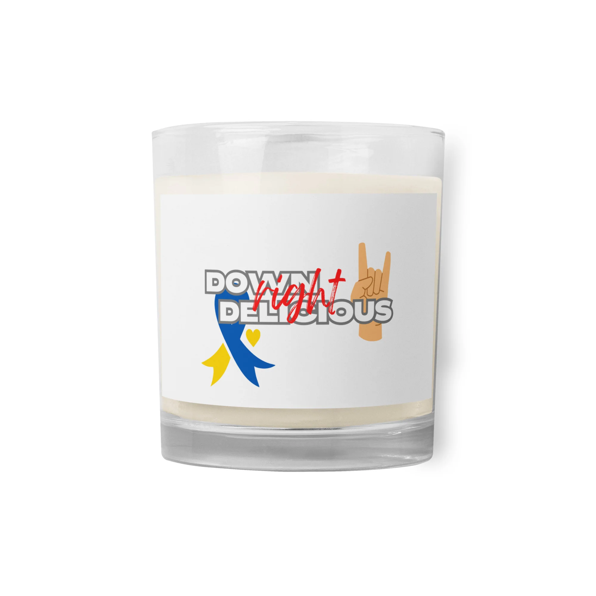 Glass jar soy wax candle